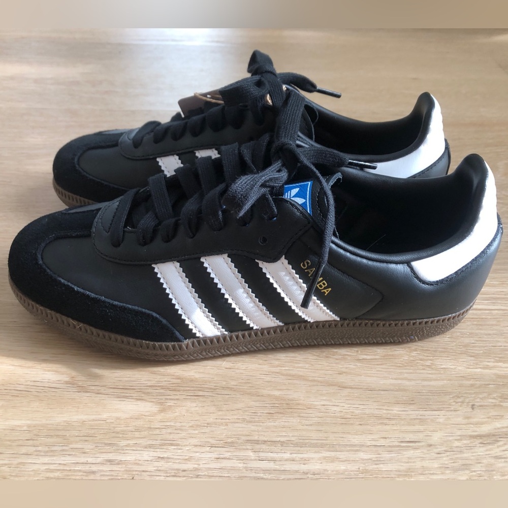 Adidas Samba White on Black Sneakers